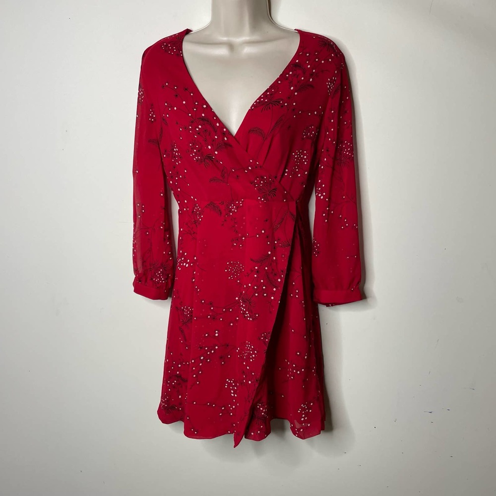 Madewell Hazelwood Wrap-Front Mini Dress in Windswept Floral size 2 - Picture 7 of 11